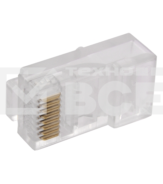 Разъём RJ-45 UTP для кабеля кат.5Е, 8P8C Разъём RJ-45 UTP для кабеля кат.5Е, 8P8C
