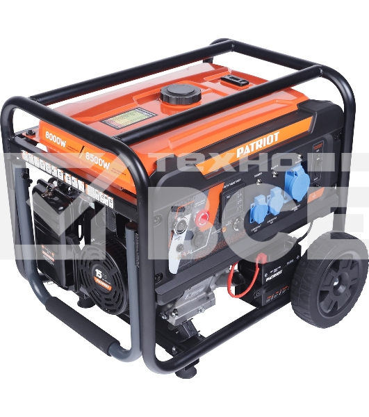Электрогенератор бензиновый Patriot GRA 8500AWS, 8.5 кВт, 75 дБ, 100 кг