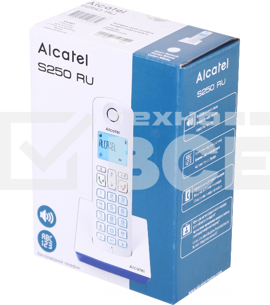 Радиотелефон ALCATEL S250 RU белый