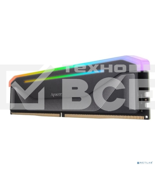 Оперативная память Apacer Nox, DDR5, 32GB (1x32 GB), 6000 MHz, CL38, DIMM, радиатор, RGB, черный
