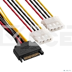 Кабель питания SATA ExeGate EX-CC-SATAM2MF-0.15 (15pin M/2xMolex F, 0,15м), фото3