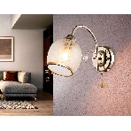 Светильник Ambrella light TR3195 GD/CL/FR золото/прозрачный/белый матовый E27 max 40W 190*110*290, фото6