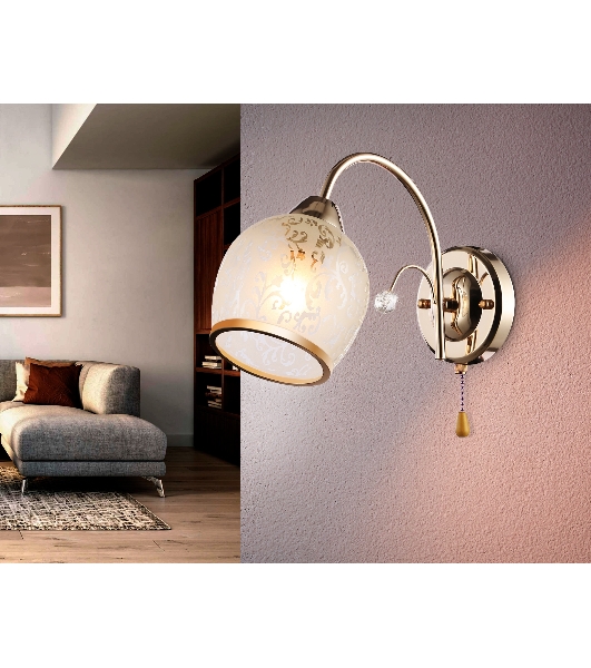 Светильник Ambrella light TR3195 GD/CL/FR золото/прозрачный/белый матовый E27 max 40W 190*110*290