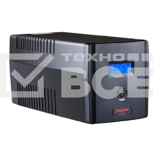Источник бесперебойного питания ExeGate EP212519RUS Power Smart ULB-1000 LCD <1000VA, Black, 4 евророзетки, USB>