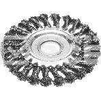 Кордщетка STAYER 35120-125 дисковая для УШМ плетенные пучки проволоки 0.5мм 125мм/22мм, фото 1