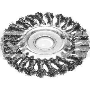 Кордщетка STAYER 35120-125 дисковая для УШМ плетенные пучки проволоки 0.5мм 125мм/22мм