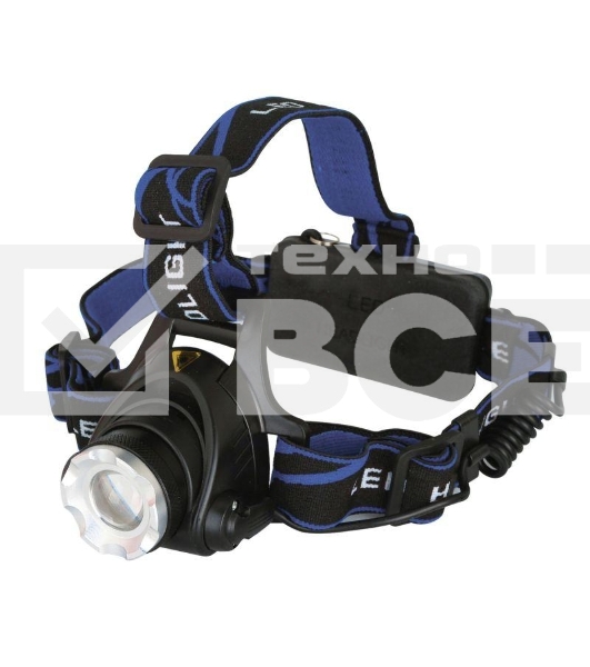 Фонарь Ultraflash E150 налоб акку 220В, черный, CREE 3 Ватт, фокус, 2 ак 3 реж, пласт, бокс 12188