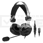 Наушники с микрофоном A4Tech HU-7P черный 2м накладные USB оголовье, фото5