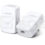 Комплект гигабитных адаптеров Mercusys AV1000 Gigabit Powerline Kit, HomePlug AV2 standard, 1 Gigabit port, 300m over electrical circuits, plug and play., фото 1