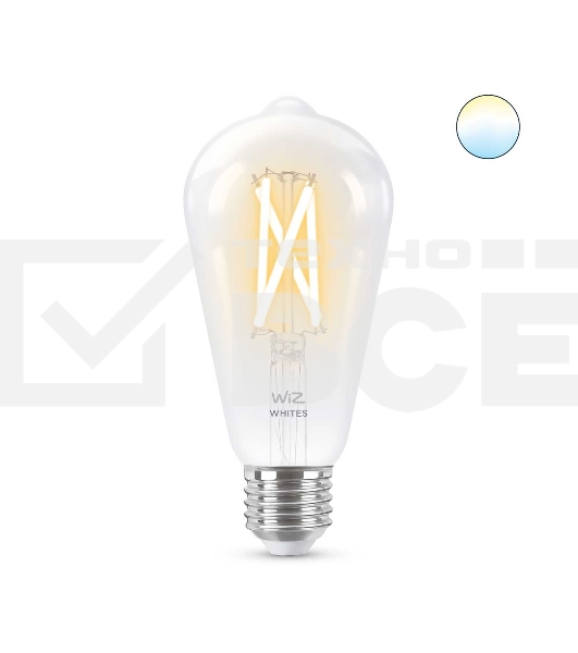 Лампа светодиодная WiZ Wi-Fi BLE60WST64E27927-65CL1PF/6