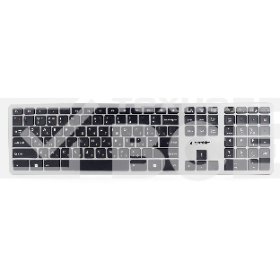 Клавиатура Gembird KBW-3 беспроводная, USB, серебристый/чёрный