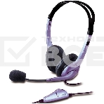 Проводная гарнитура Genius HS-04S (крепление - оголовье, накладные наушники, разъем mini jack 3.5 мм, фиксированное крепление микрофона.) Цвет сиреневый., фото5