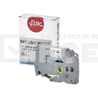 Кассета с лентой S'OK by Sakura Printing TZES531 для Brother, черный на синем, 12мм/8м, наклейка