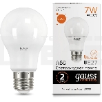 Светодиодная лампа GAUSS 23217A LED Elementary A60 7W E27 520lm 2700K 1/10/100 0, фото6