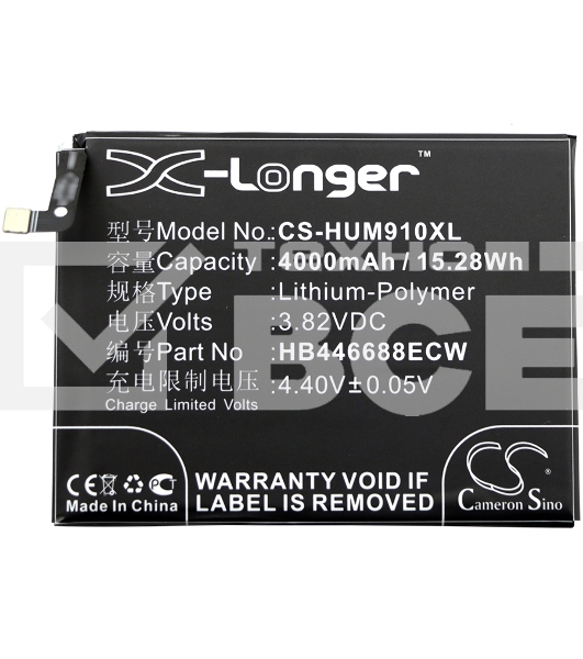 Аккумулятор CameronSino CS-HUM910XL HB446688ECW для Huawei Ascend Mate 9 Pro3.82V / 4000mAh / 15.28Wh
