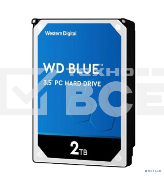 Жесткий диск WD SATA-III 2TB WD20EARZ Desktop Blue (5400rpm) 64Mb 3.5