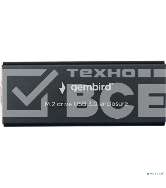 Внешний корпус Gembird EEM2-SATA-1 USB 3.0 для M2 SATA порт MicroB, металл, черный