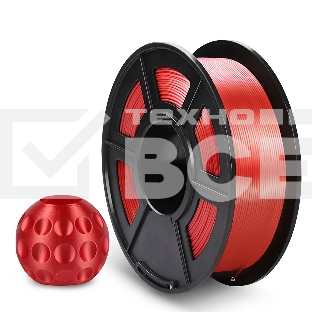 Филамент NVPRINT Silk PLA+ Red для 3D печати диаметр 1.75мм  длина 330 метров  масса 1 кг