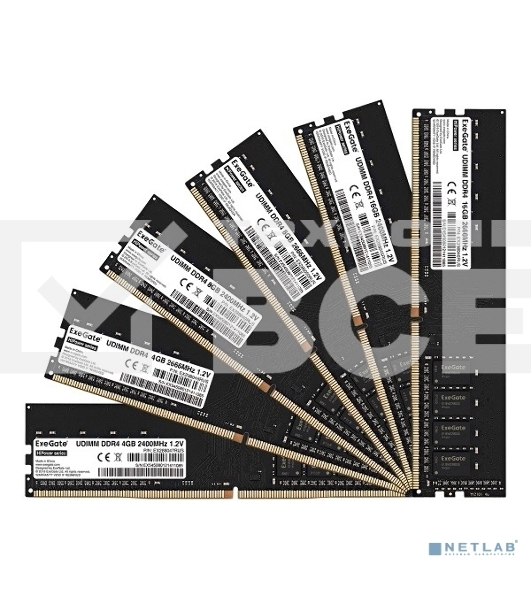 Оперативная память Exegate, DDR4, 4GB (1x4 GB), 2400 MHz, CL17, DIMM, OEM