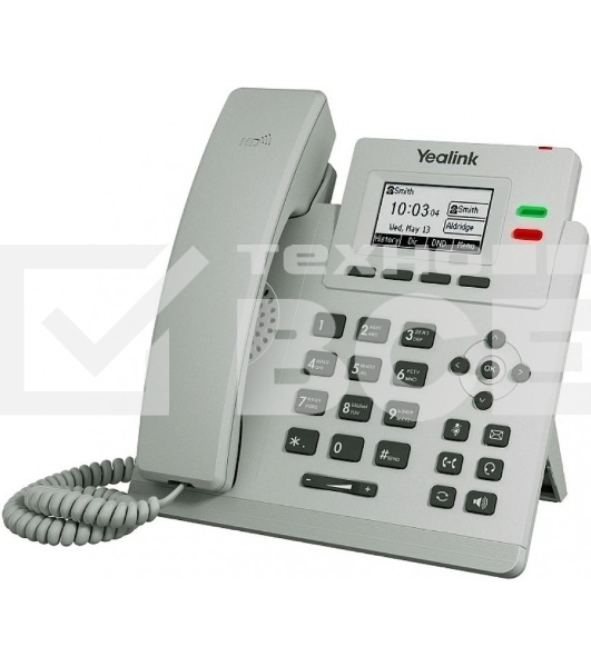 Телефон YEALINK SIP-T31P, цвет светло-серый, 2 аккаунта, PoE, шт