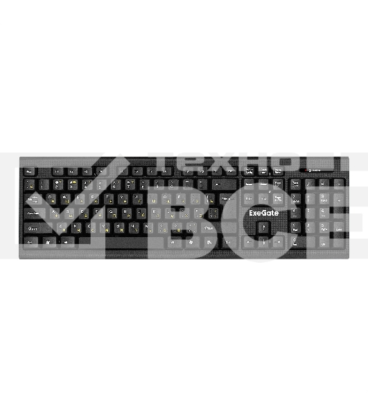 Комплект беспроводной ExeGate Professional Standard Combo MK280 (клавиатура полноразмерная влагозащищенная 104кл. + мышь оптическая 1000dpi, 3 кнопки и колесо прокрутки; USB, радиоканал 2,4 ГГц, радиус действия до 10м, черный, Color Box)