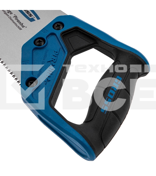 Ножовка по дереву Gross 'PIRANHA', 300 мм, 11 TPI, 3D-зуб, 2-х комп. рук-ка