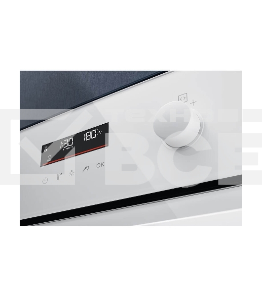 Духовой шкаф электрический Electrolux EOD6F77WV с конвекцией, приготовление на пару, объем 72 л, утапливаемые переключатели, 9 режимов,очистка каталитическая, 3 стекла в дверце, направляющие проволочные + телескопические (1 уровень), термощуп