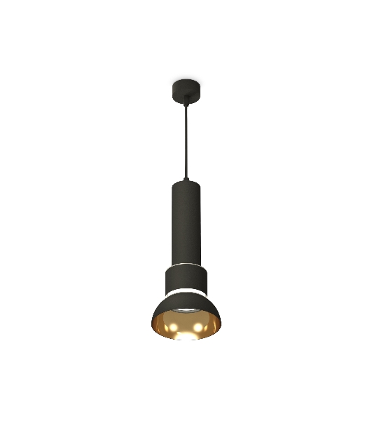 Светильник Ambrella Light XP8111007 SBK/PYG/CL черный песок/золото желтое полированное/прозрачный GX53