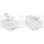 Коннектор RJ-11 Buro TLUS-037 (RJ-11)/100 (коннектор) 6p4c телефон/100шт, фото2