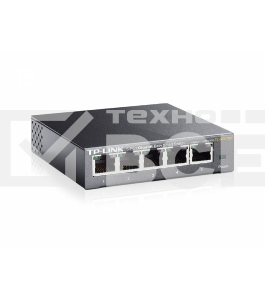 Сетевой коммутатор TP-Link SMB TL-SG105E 5-Port Gigabit Desktop Easy Smart Switch, 5 10/100/1000Mbps RJ45 ports, MTU/Port/Tag-based VLAN, QoS, IGMP Snooping