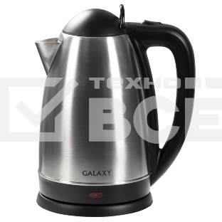 Чайник электрический Galaxy GL 0321, серый, металл, 2000 Вт, 2,5 л, корпус из нержавеющей стали AISI 304, скрытый нагревательный элемент из нержавеющей стали AISI 304, индикатор работы