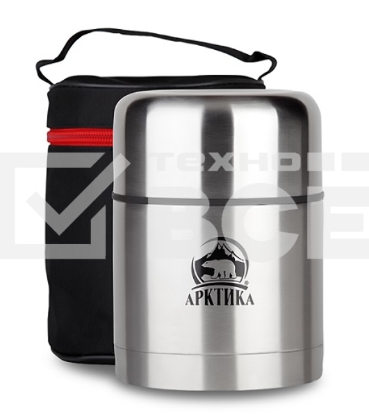 Термос Арктика, 301-500А, супер широкое горло, 0,5 л, для супа и еды в чехле, холод/тепло 12 ч