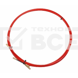 Протяжка кабельная Rexant (47-1005) (мини УЗК в бухте), стеклопруток, d=3,5мм, 5м КРАСНАЯ