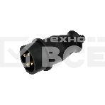 Вилка переносная влагозащищенная 3Р+РЕ, 32 А, IP44 каучук, черная Rexant, фото 1