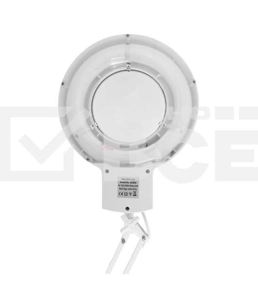 Лупа на струбцине Rexant, круглая, 5D, с подсветкой, белая 31-0011