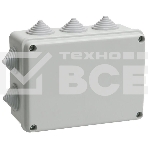 Коробка КМ41242 распаячная Iek UKO10-150-110-070-K41-55 для о/п 150х110х70 мм IP55 (RAL7035, 10 гермовводов), фото 1