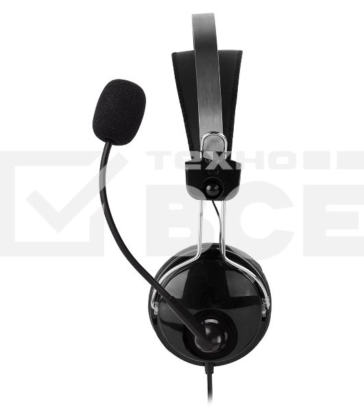 Наушники с микрофоном A4Tech HU-7P черный 2м накладные USB оголовье
