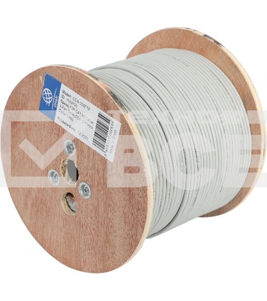 Кабель сетевой Ningbo FTP 4 пары cat5E solid 0.5мм CCA molded 305м серый