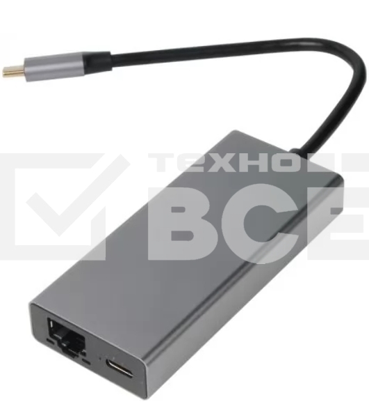 Адаптер VCOM CU459 Type-Cm --> RJ-45+2USB3.0(f) + PD100 Вт Alum Shell VCOM <CU459>