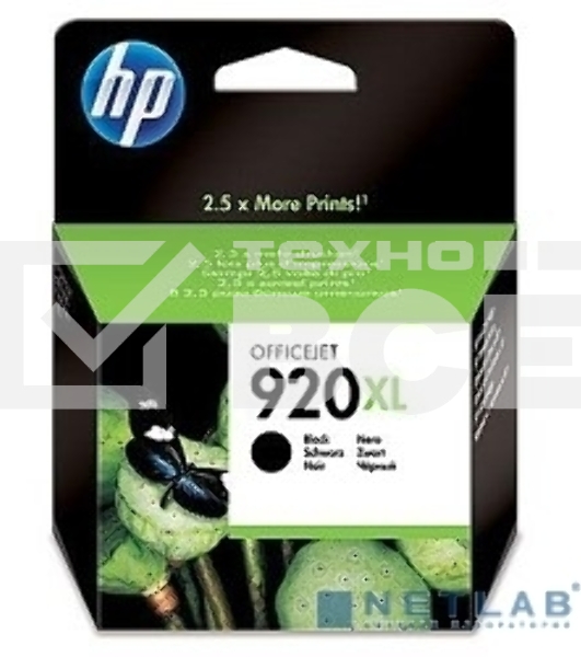 Картридж струйный HP 920XL CD975AE черный для HP OJ 6000/6500 (1200стр.)