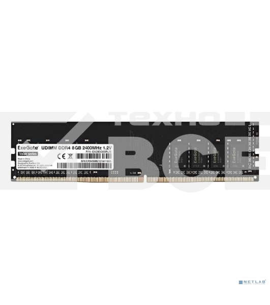 Оперативная память Exegate, DDR4, 8GB (1x8 GB), 2400 MHz, CL17, OEM