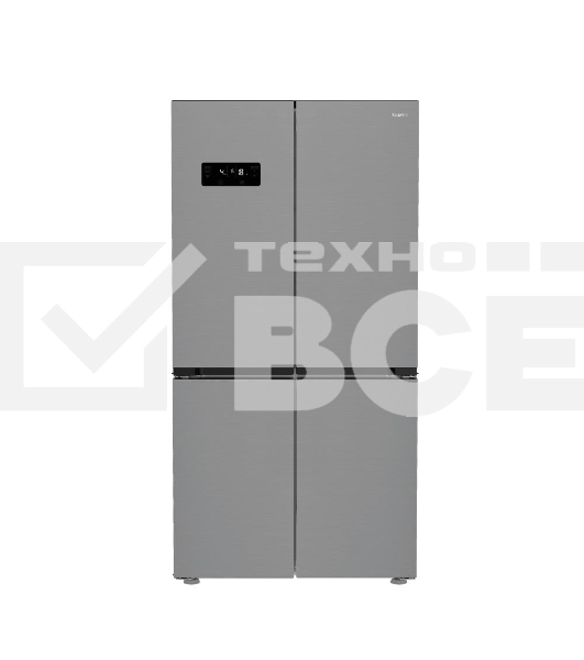 Холодильник Hotpoint HFP4 625I X нержавеющая сталь, трёхкамерный, 376/165л, морозилка снизу, No Frost, Side by Side