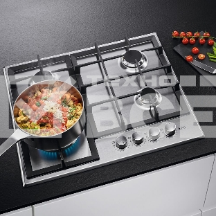 Газовая варочная панель AEG HGb64420SM нержавеющая сталь