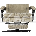Кресло руководителя Бюрократ T-9950MSG-F Fabric песочный Light-21, крестов. пластик, подст. для ног, фото9