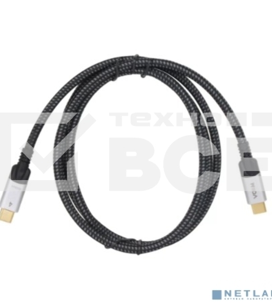 Кабель VCOM USB4 TypeC(M)--TypeC(M), 5K 60Hz, 8K 30Hz 40GBps, PD 240W, 2м CU560-2M