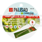 Набор шампуров плоских Palisad 650 мм, с деревянной рукояткой, в чехле, 6 шт., Camping, фото 1