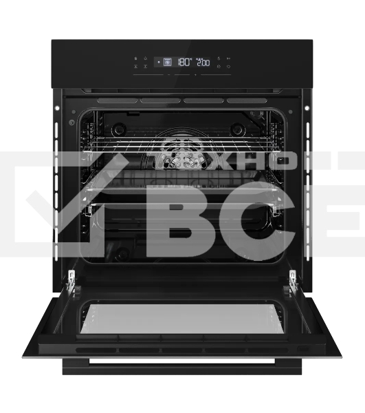 Встраиваемый духовой шкаф Kuppersberg HO 615 B, High-Tech, объем 73 л, 10 режимов, сенсорное управление, дисплей, таймер, 6 авто программ, гидролизная очистка, телескопические направляющие на одном уровне, поддержание температуры, блокировка от детей, Sof