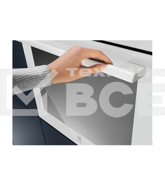 Духовой шкаф электрический Electrolux EOD6F77WV с конвекцией, приготовление на пару, объем 72 л, утапливаемые переключатели, 9 режимов,очистка каталитическая, 3 стекла в дверце, направляющие проволочные + телескопические (1 уровень), термощуп