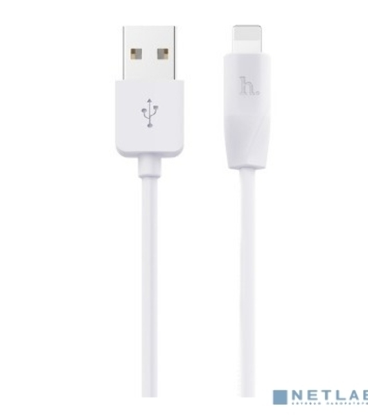 Кабель USB 2.0 hoco X1, AM/Lightning, белый, 2м