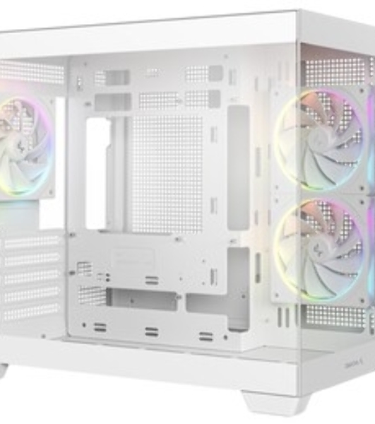 Компьютерный корпус Deepcool CG330 3F без БП, боковое окно (панорама), 3x120мм ARGB PWM вентилятора, черный, mATX